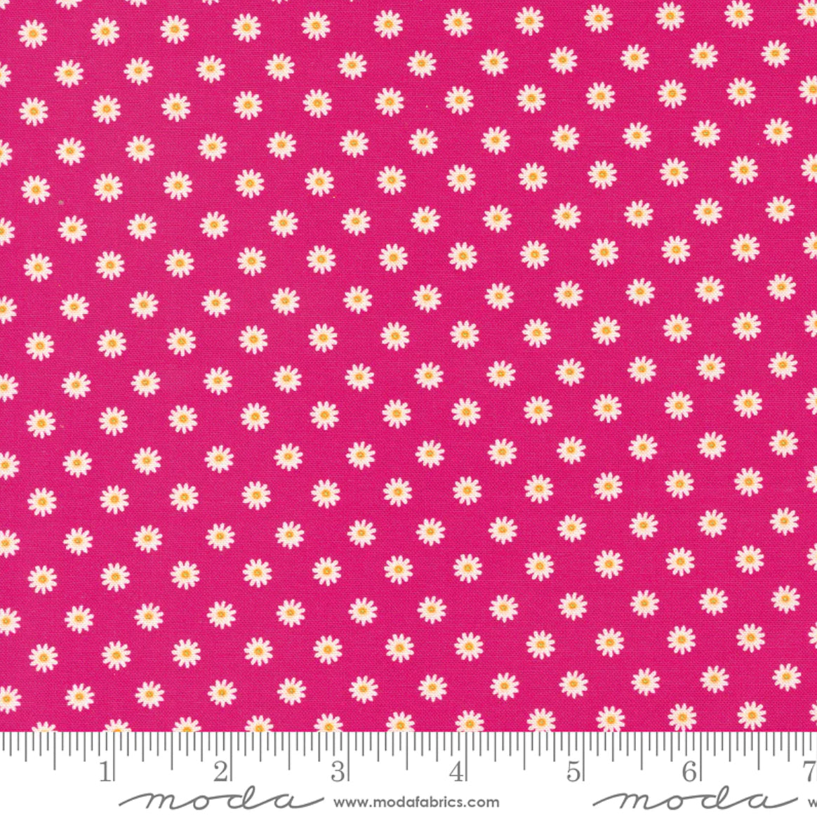 Vintage Soul Daisy Dot Hot Pink - Moda