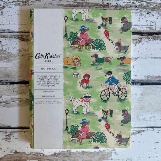 Cath Kidston Dogs in the Park A5 Soft Cloth Cover Notebook