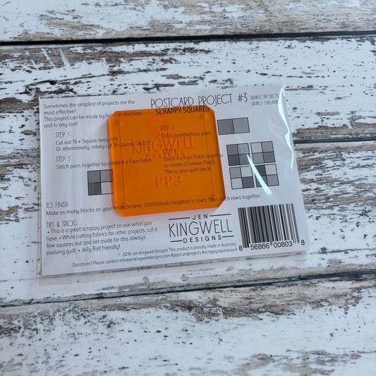 Jen Kingwell Postcard Project #3 - Scrappy Squares