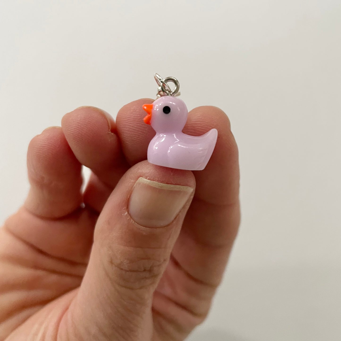 Lavender Duck Zipper Charm