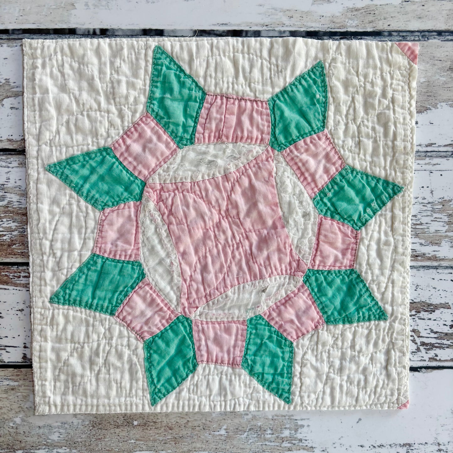 Vintage Quilt Piece (approx 9” x 9”)