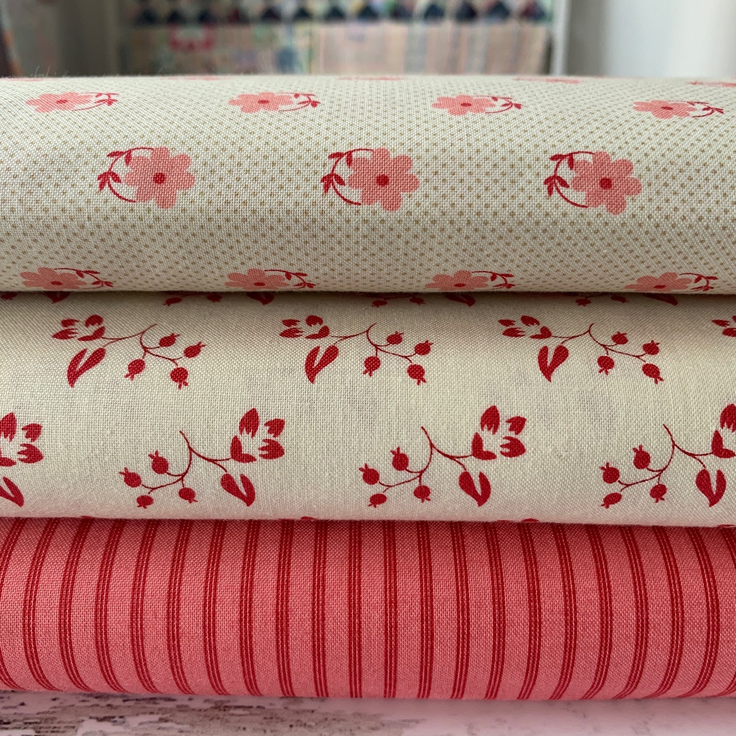 Petals and Polka Dots - Rose Hip Floral in Lace