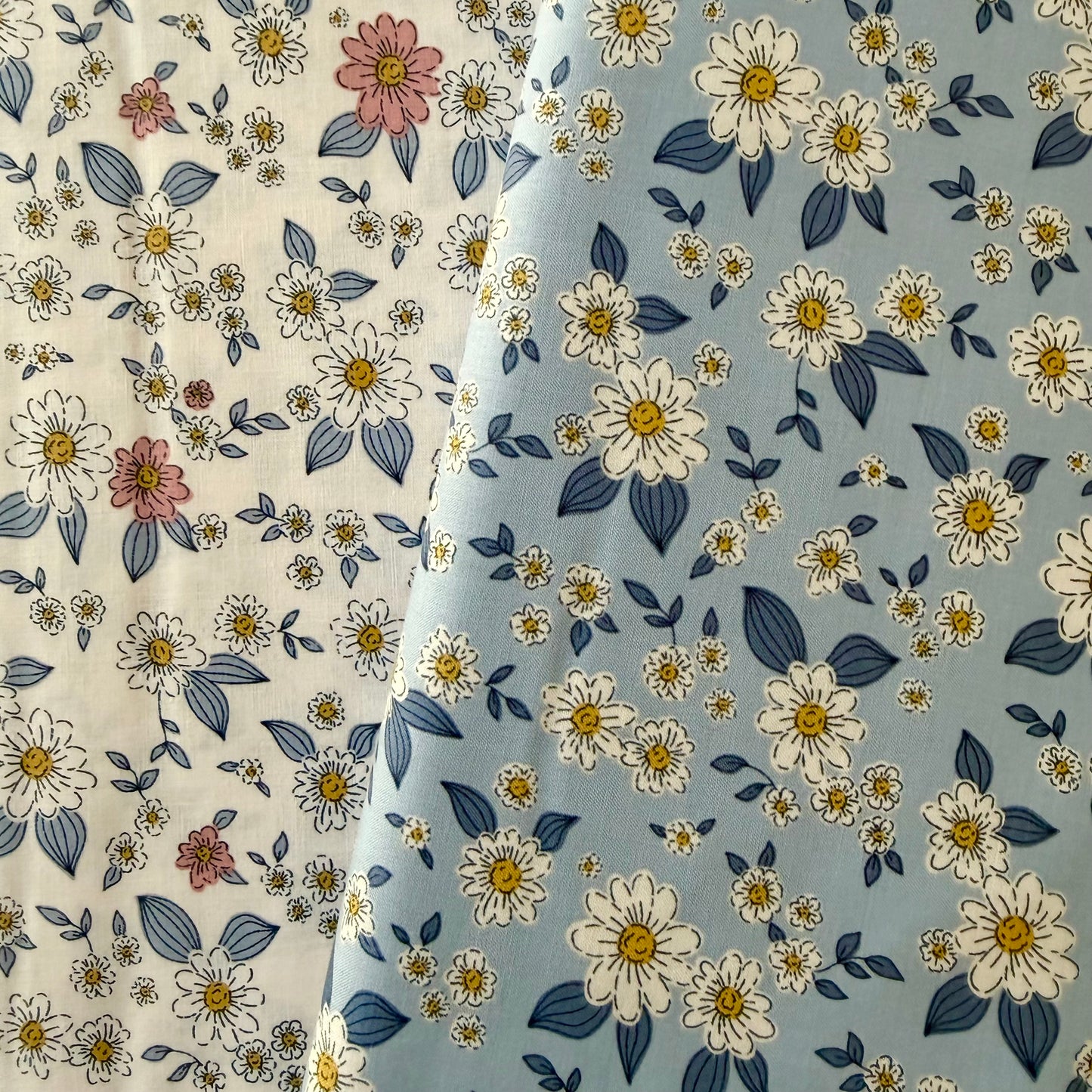 Kitten Fun - Floral in Light Denim