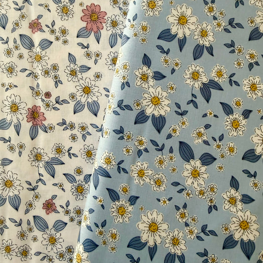 Kitten Fun - Floral in Light Denim