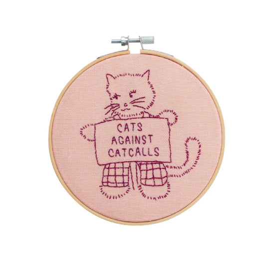 Cotton Clara -  Cats Against Catcalls Embroidery Kit
