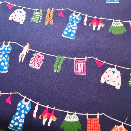 Laundry on Navy - Japanese Lawn