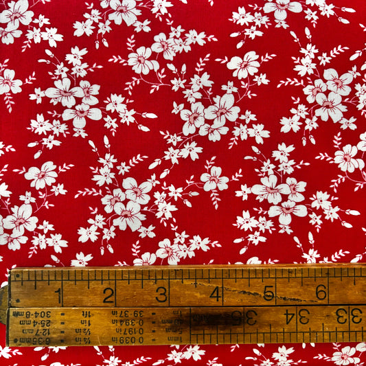 Time And Again - Roundtop Florals Feedsack, Cherry