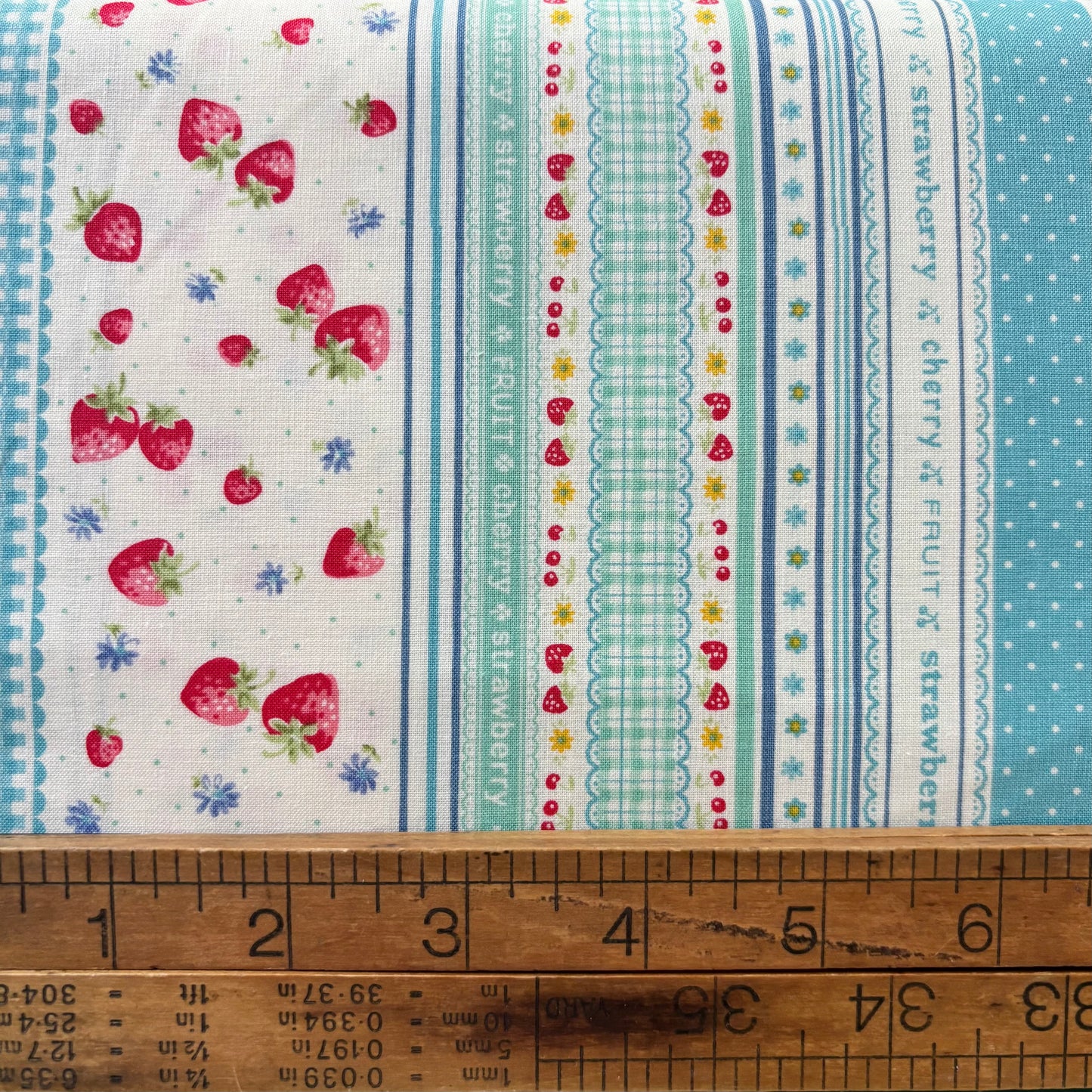 YUWA - Blue Strawberry Cherry Stripe