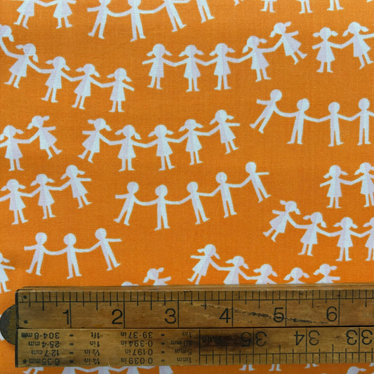 Heather Ross - Kinder - Paper Dolls in Orange