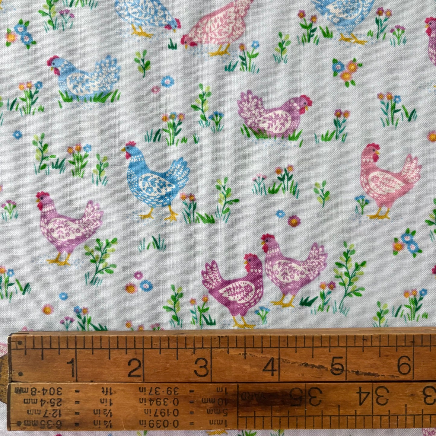 Hello Spring - Happy Hens in Blue