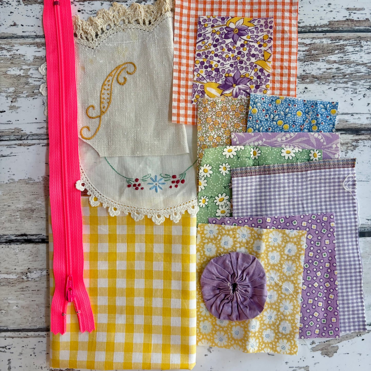 Vintage Pack for scrappy zipper pouches.