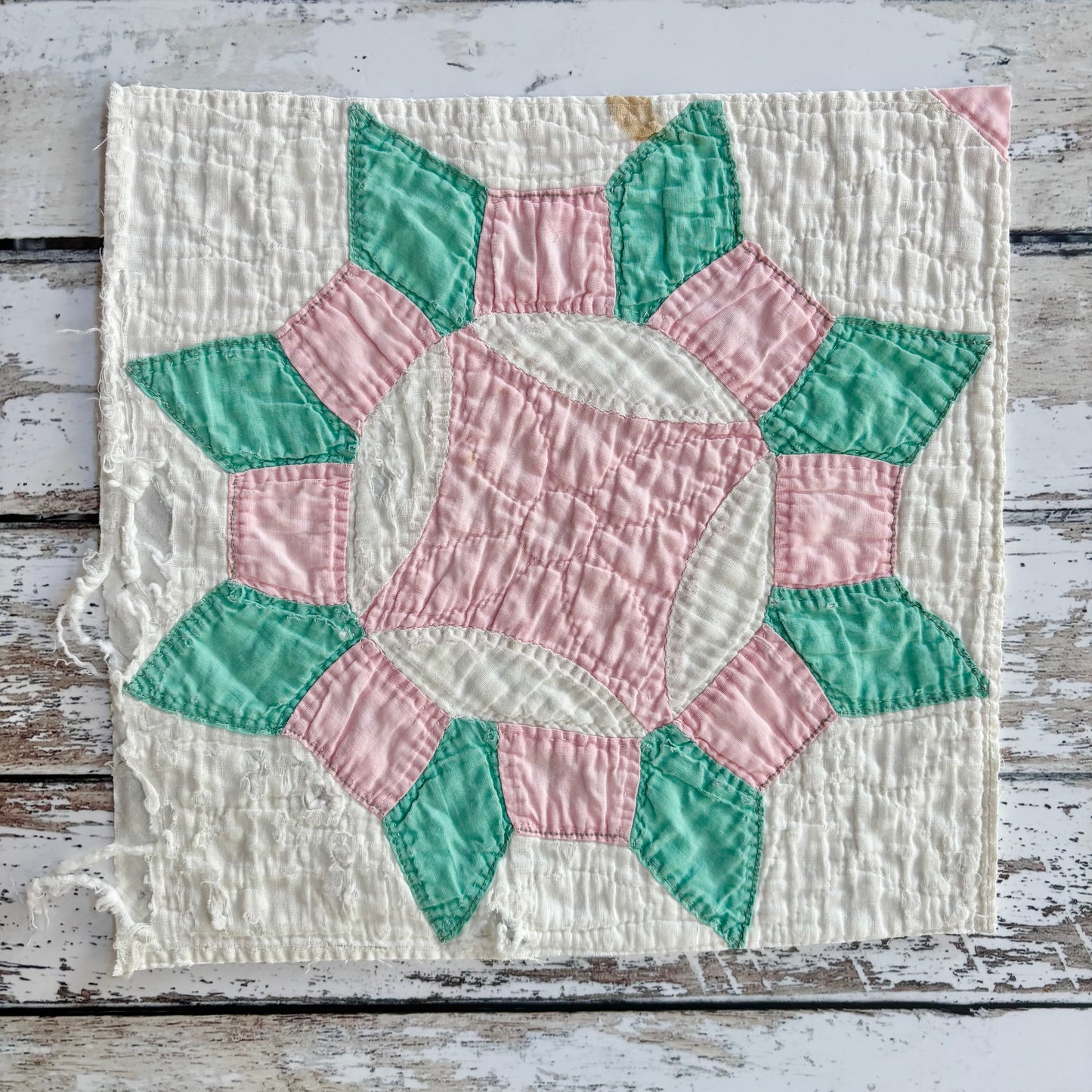 Vintage Quilt Piece (approx 9” x 9”)