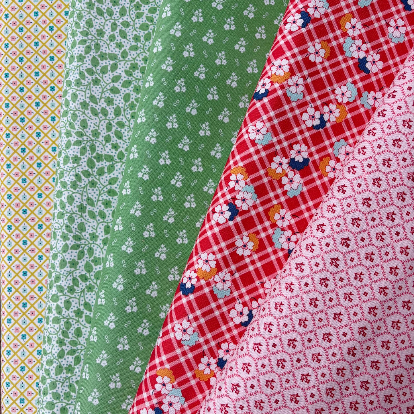 30’s Playtime Red Floral Check