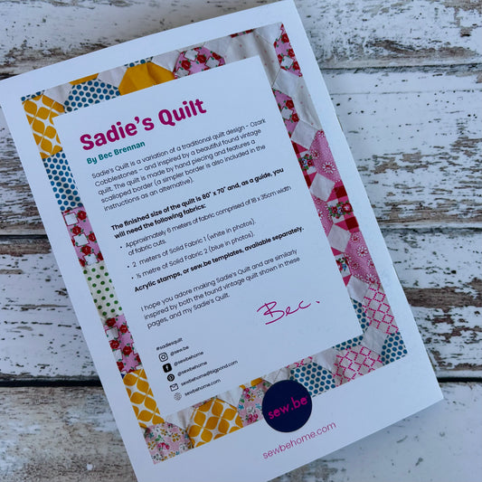 Sadie’s Quilt Pattern (A5 Hard Copy Booklet)