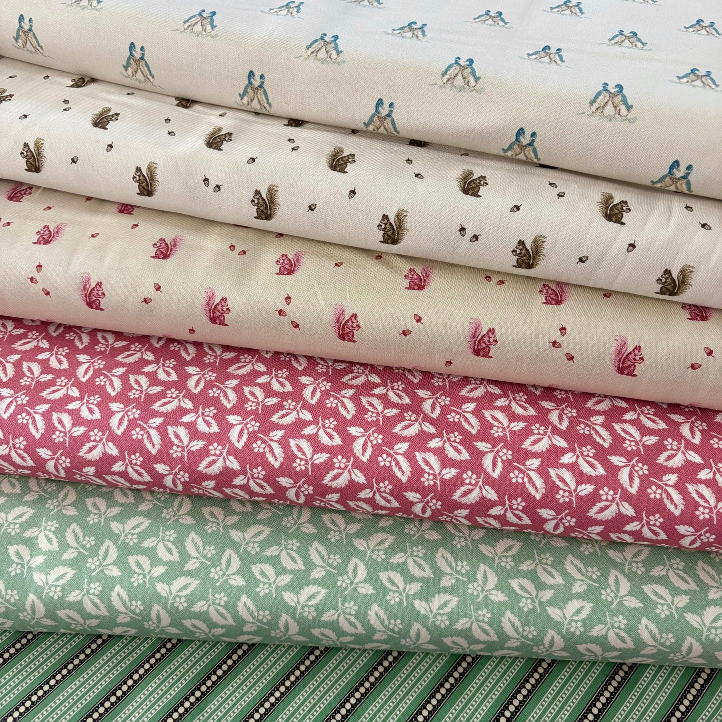 Cream Glenda D - Mayfair by Max and Louise for Andover - brown squirrel