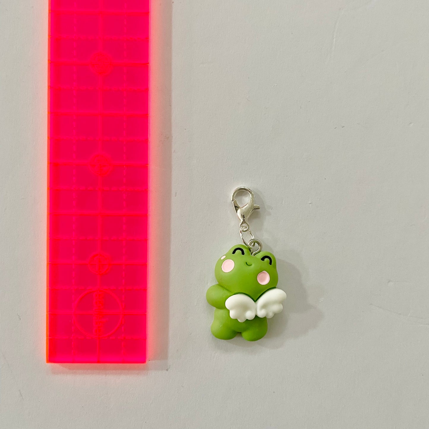 Angel Frog Zipper Charm