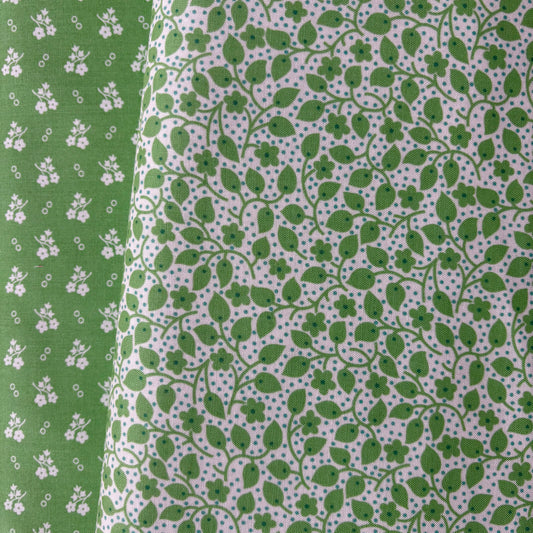 30’s Playtime Green Floral