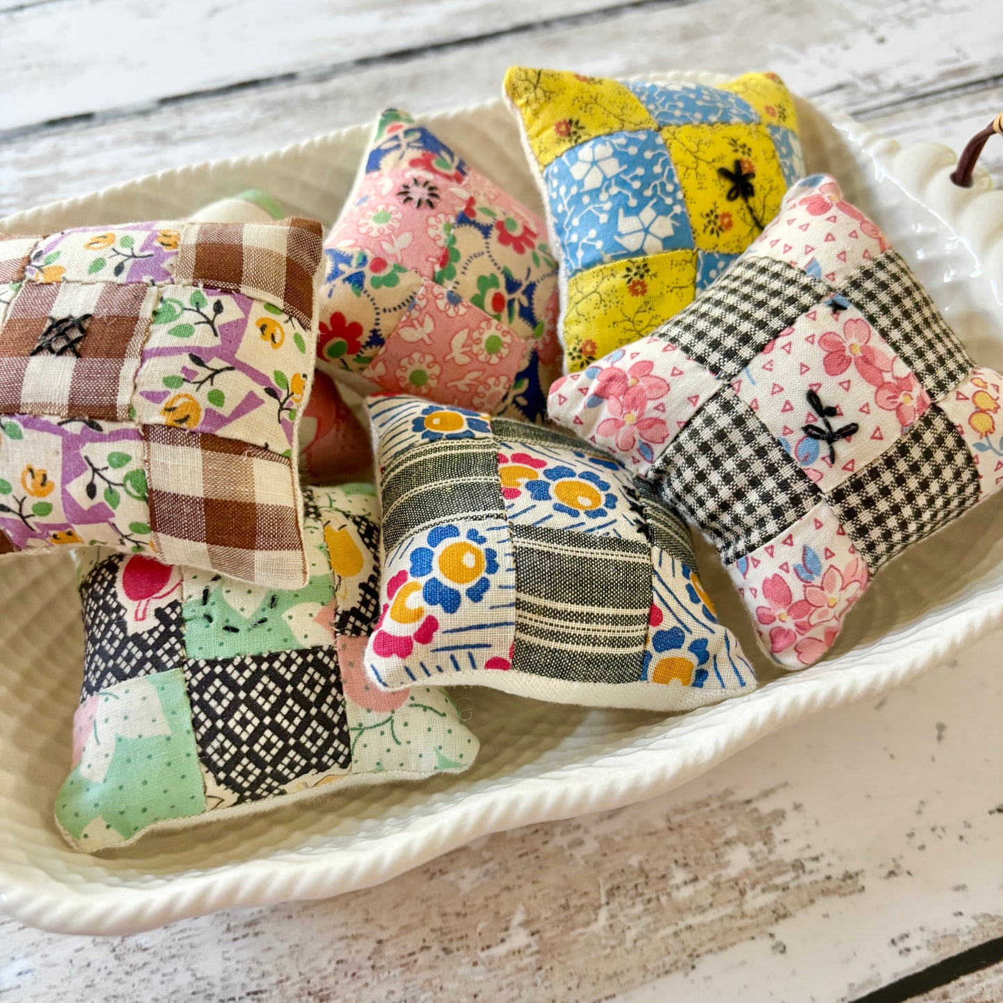 Vintage Quilt Block Pin Cushion