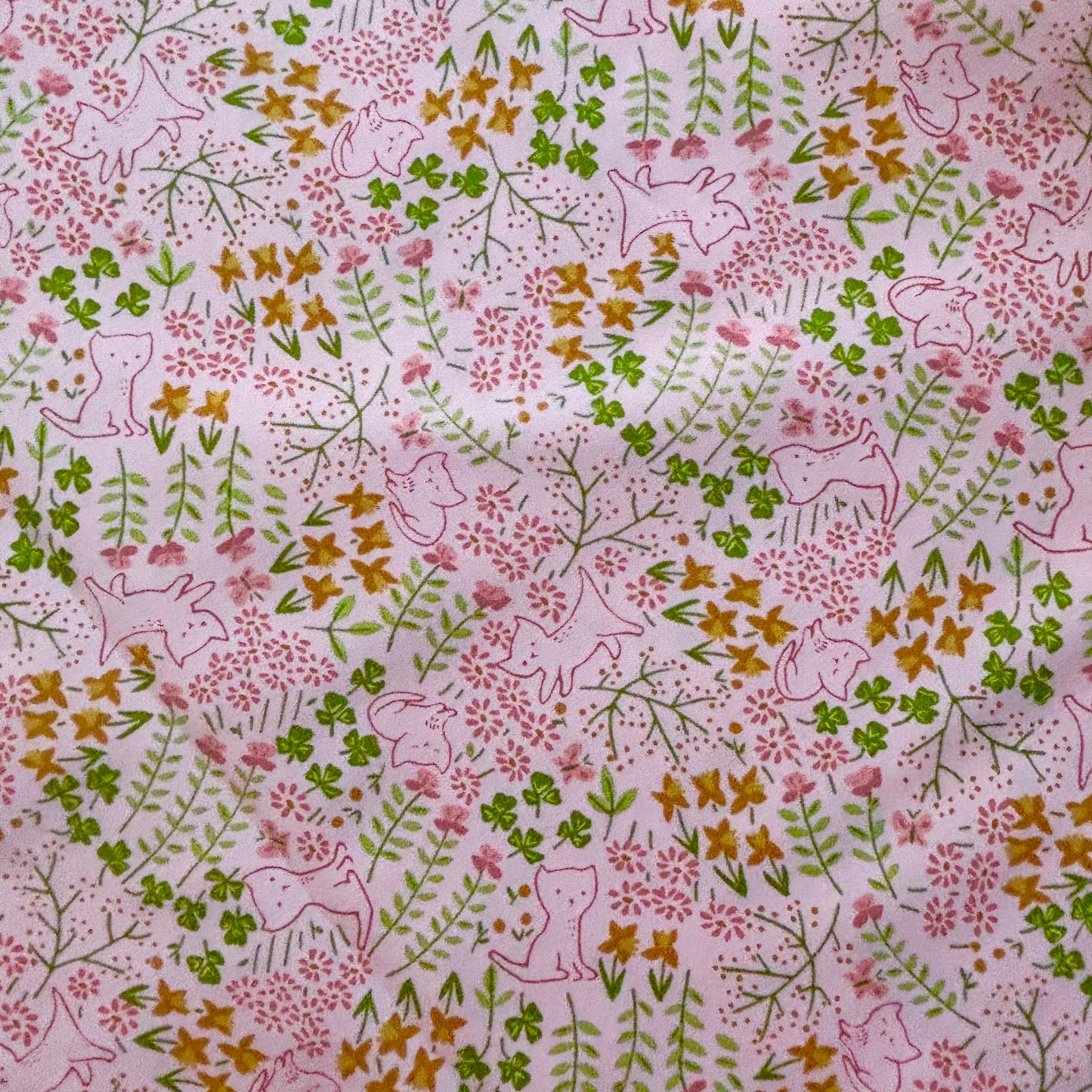 Here Kitty Kitty Pink Garden Kitty - Moda