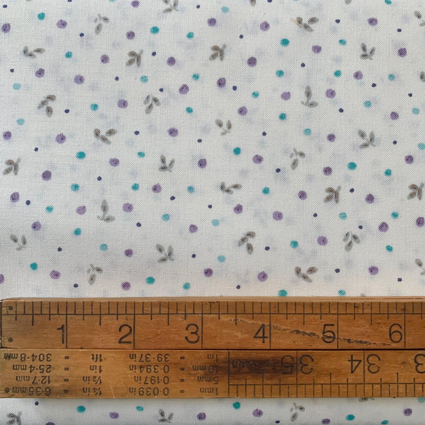 Spotty Leaf Aqua from Cosmo - Japanese Cotton Printed Sheeting
