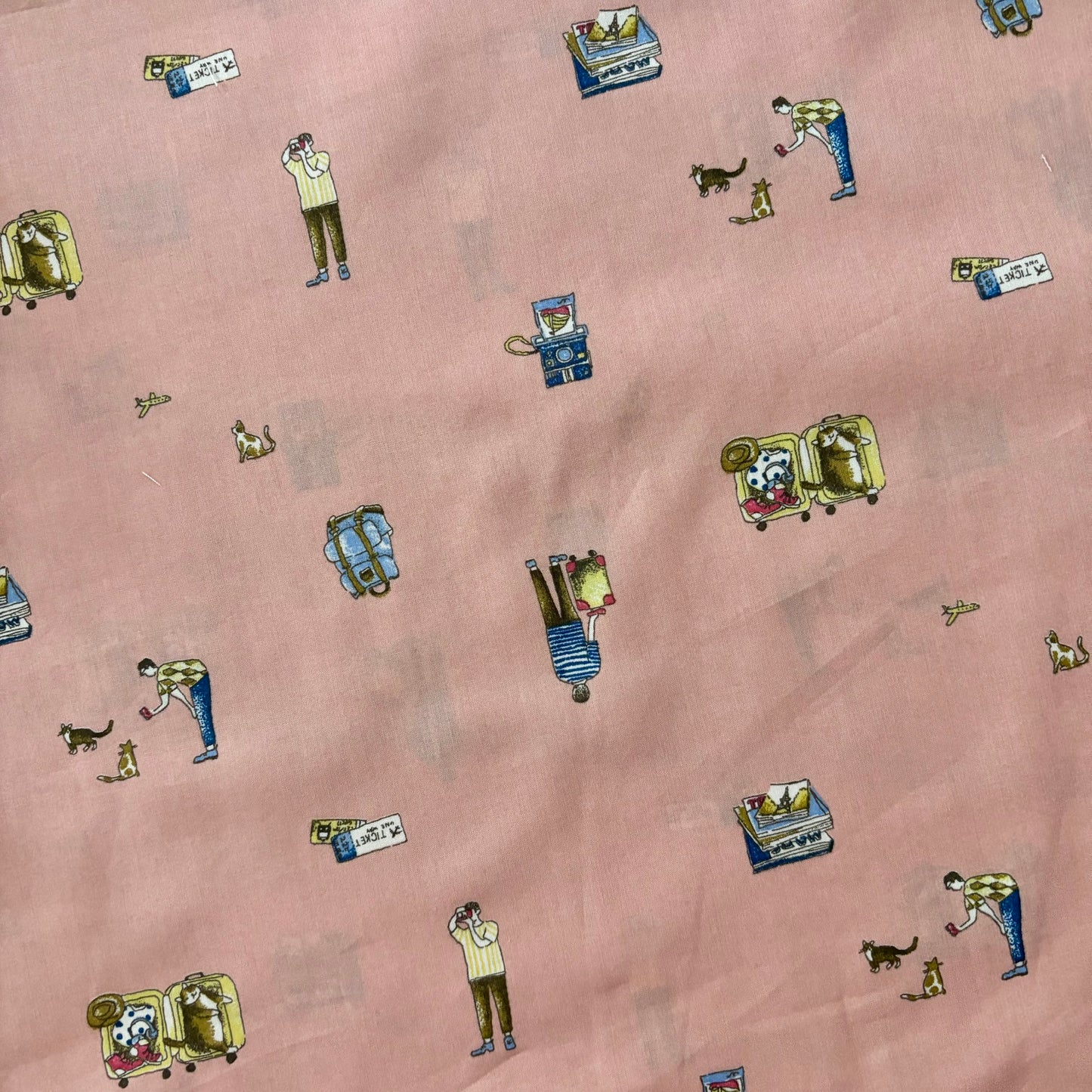 Travelling Cats by Hokkoh 100% Cotton Printed Lawn