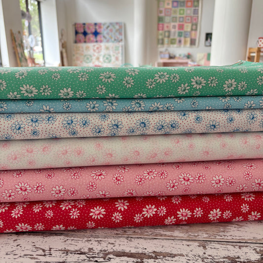 Daisies on Green - Handworks Cotton Printed Shirting
