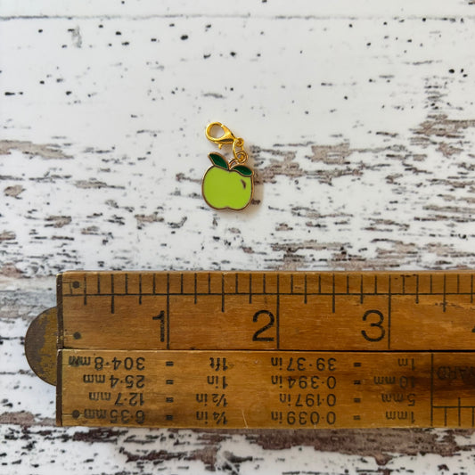 Green Apple Zipper Charm