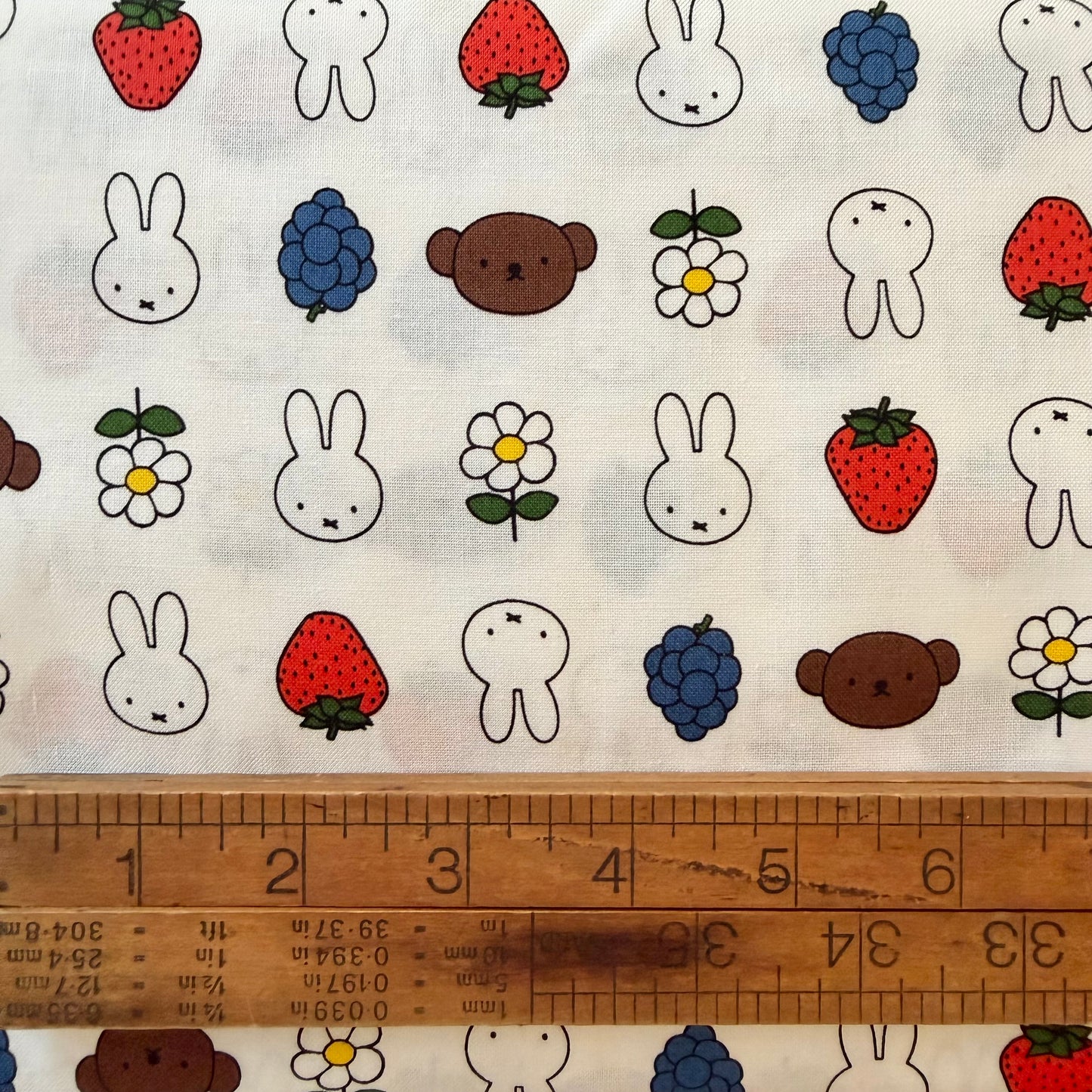 Miffy with Strawberries - Japanese Cotton