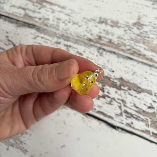 Yellow Dumpling Chick Zipper Charm