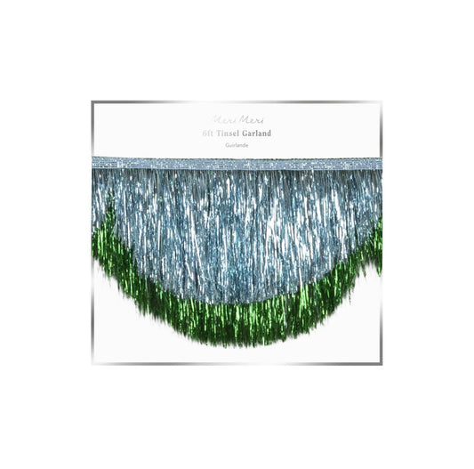 Meri Meri Blue and Green Tinsel Garland
