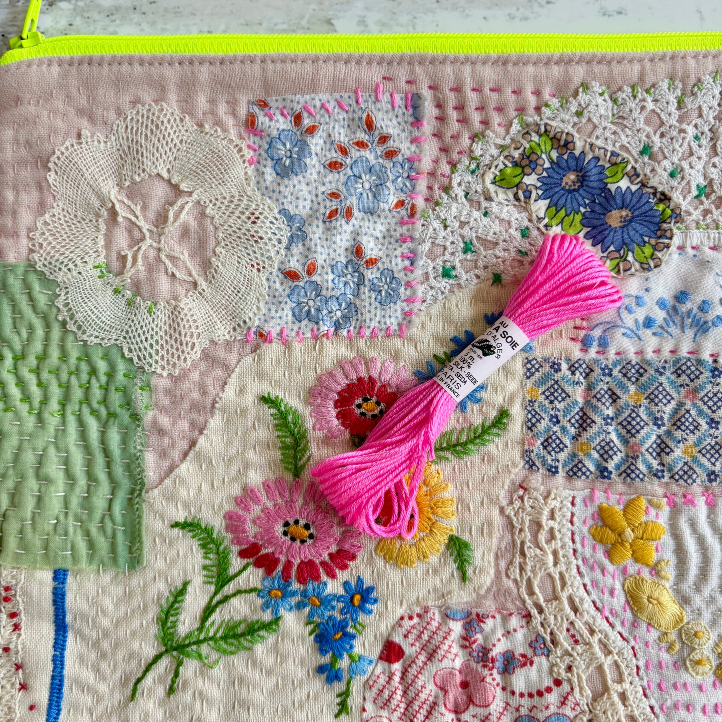 Soie d'Alger Spun Silk - Neon Pink