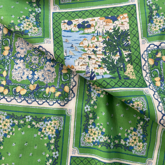 Hokkoh Lawn - Green Handkerchief Print