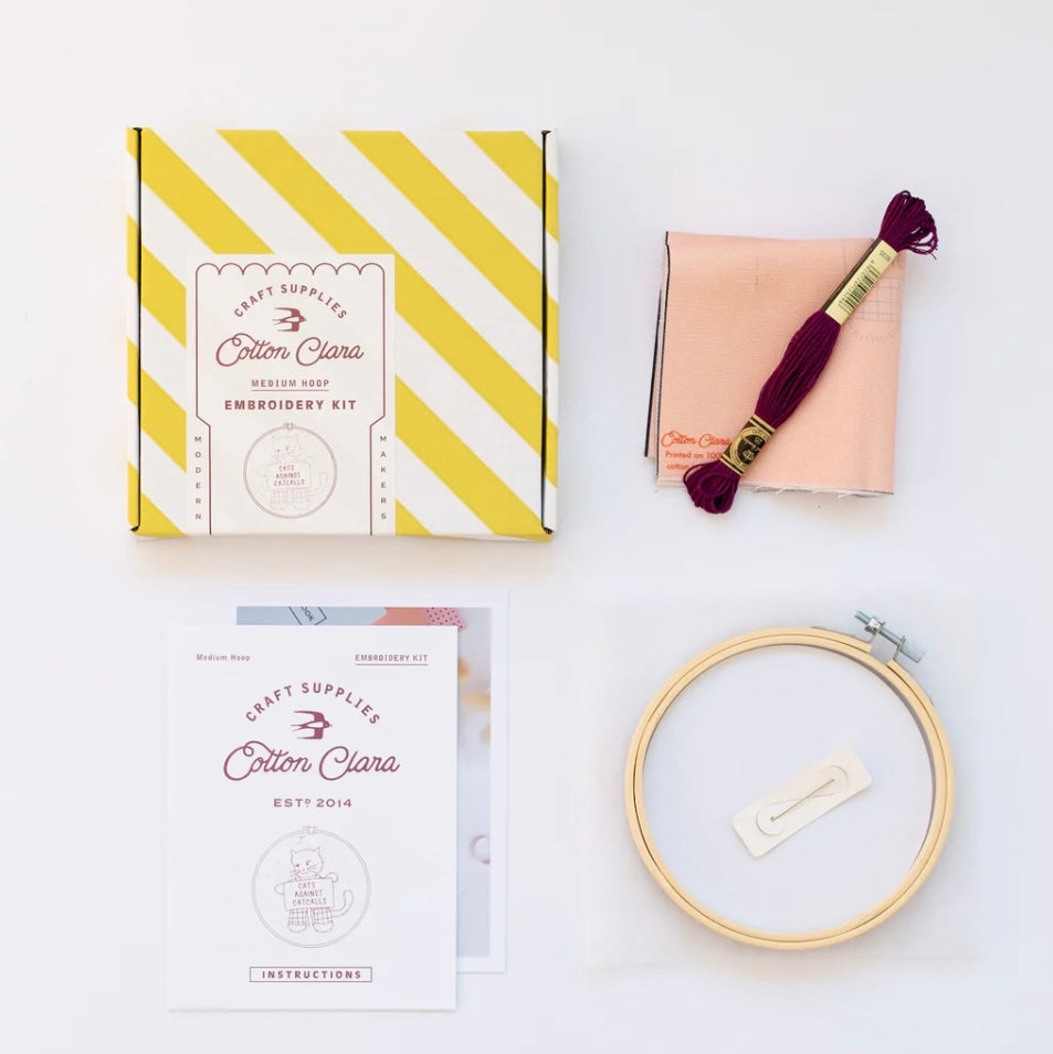 Cotton Clara - Cats Against Catcalls Embroidery Kit