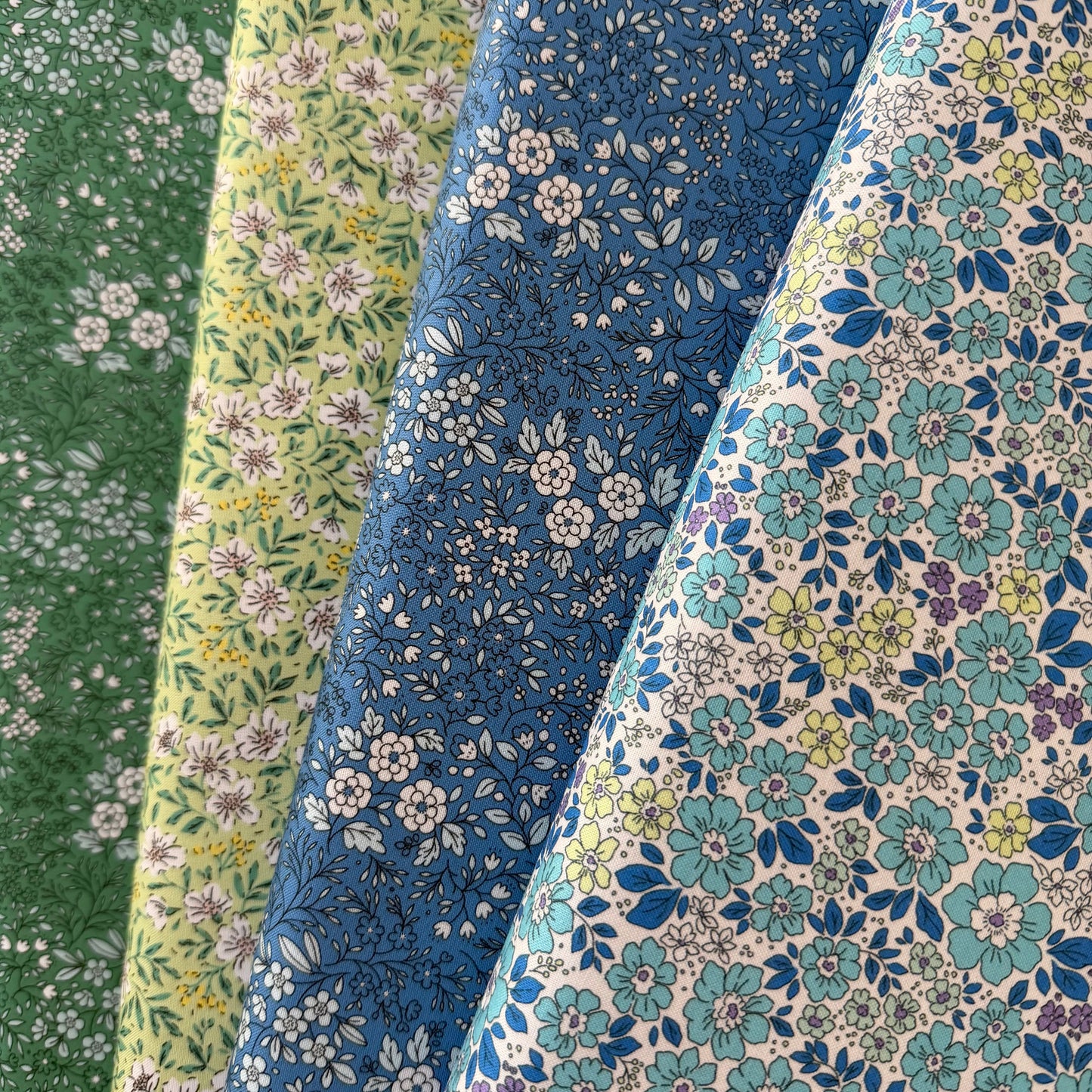 Pocket Posies - Blossoms in Green - Figo Fabrics