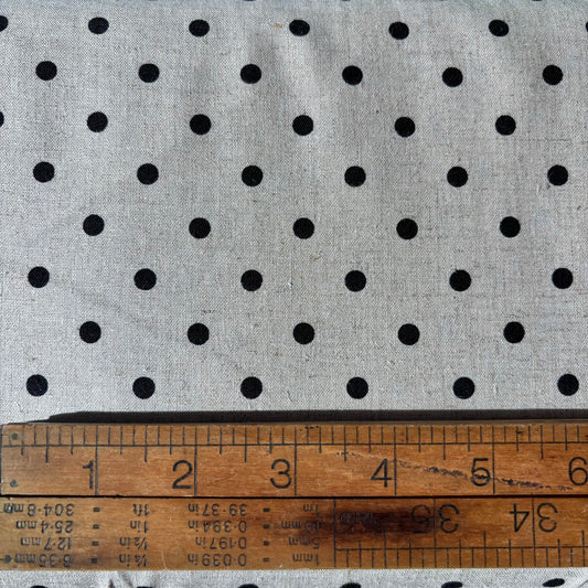 Cotton / Linen Black Spot on Natural