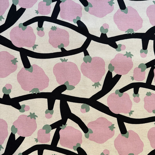 Project by Cotton - Pink and Black Cotton Linen Canvas