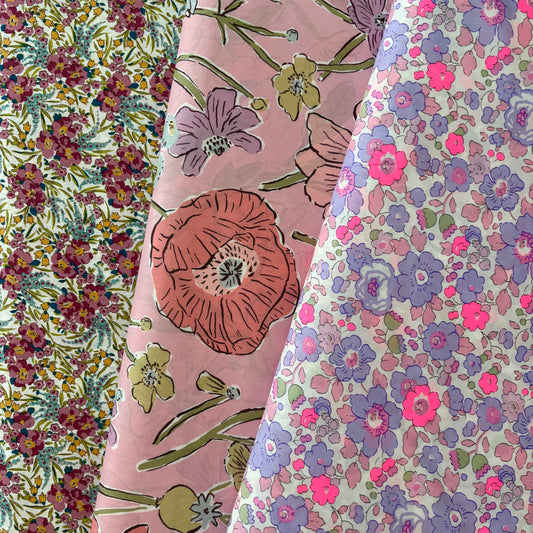 Swirling Petals B - Liberty Tana Lawn