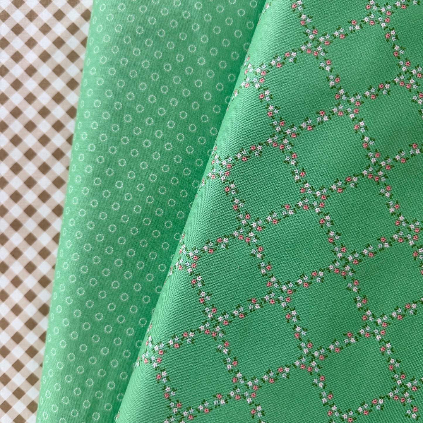 Whimsical Woodland- Lattice in Green - Riley Blake