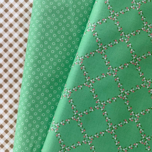 Whimsical Woodland- Lattice in Green - Riley Blake