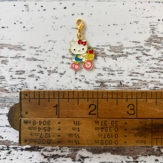 Hello Kitty on Trike Zipper Charm