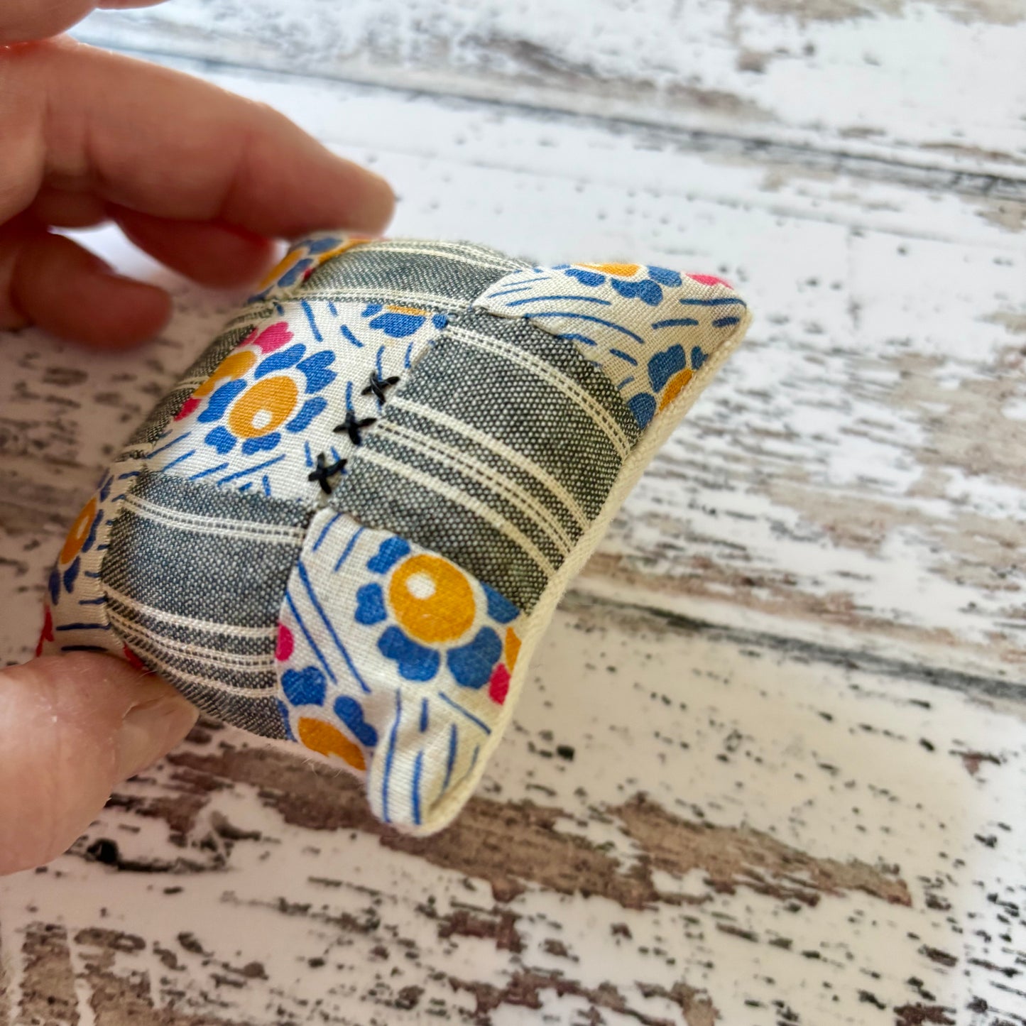 Vintage Quilt Block Pin Cushion