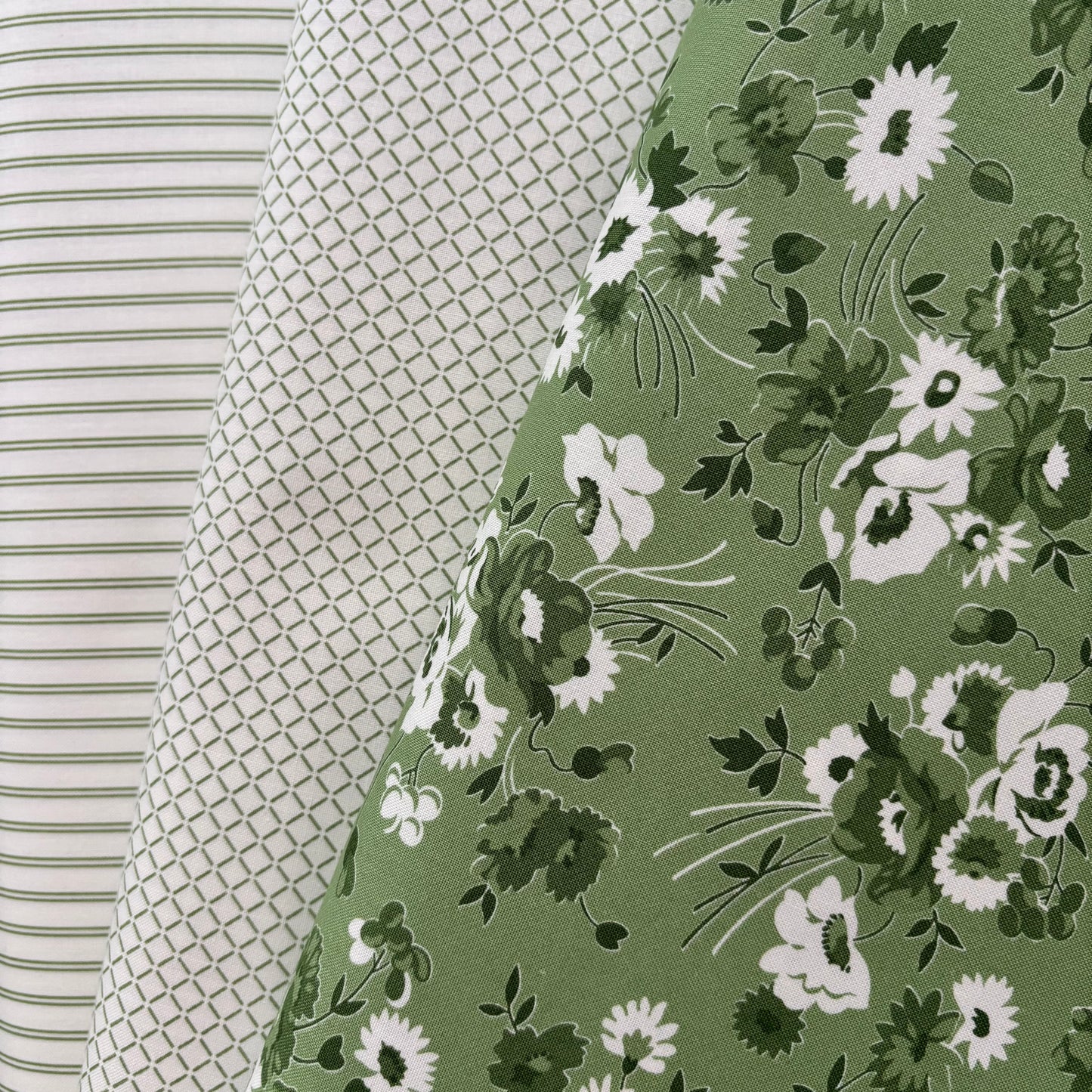 Nantucket Summer - Sail Check Plaids in Cream Grass