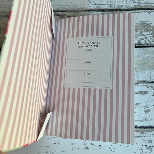 Cath Kidston Duck Egg Floral A5 Soft Cloth Cover Daily Planner