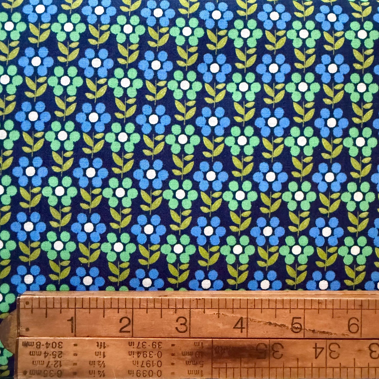 Japanese Blue Stylised Floral