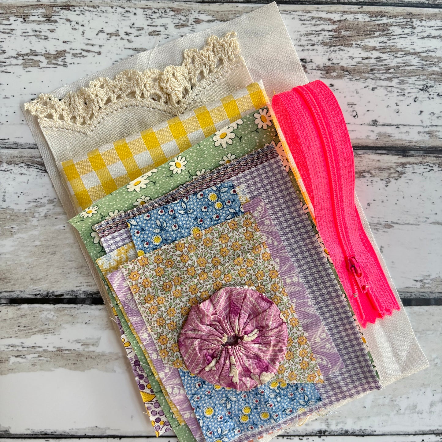 Vintage Pack for scrappy zipper pouches.