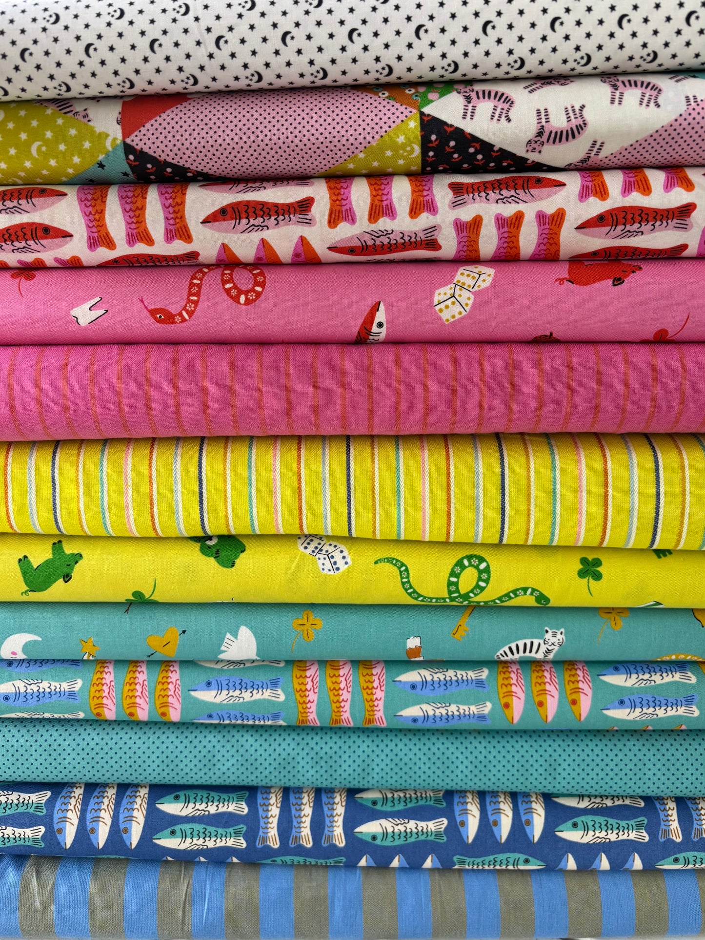 Ooh Lucky Lucky - Warp and Weft - Clothesline Stripe - Golden - Ruby Star Society