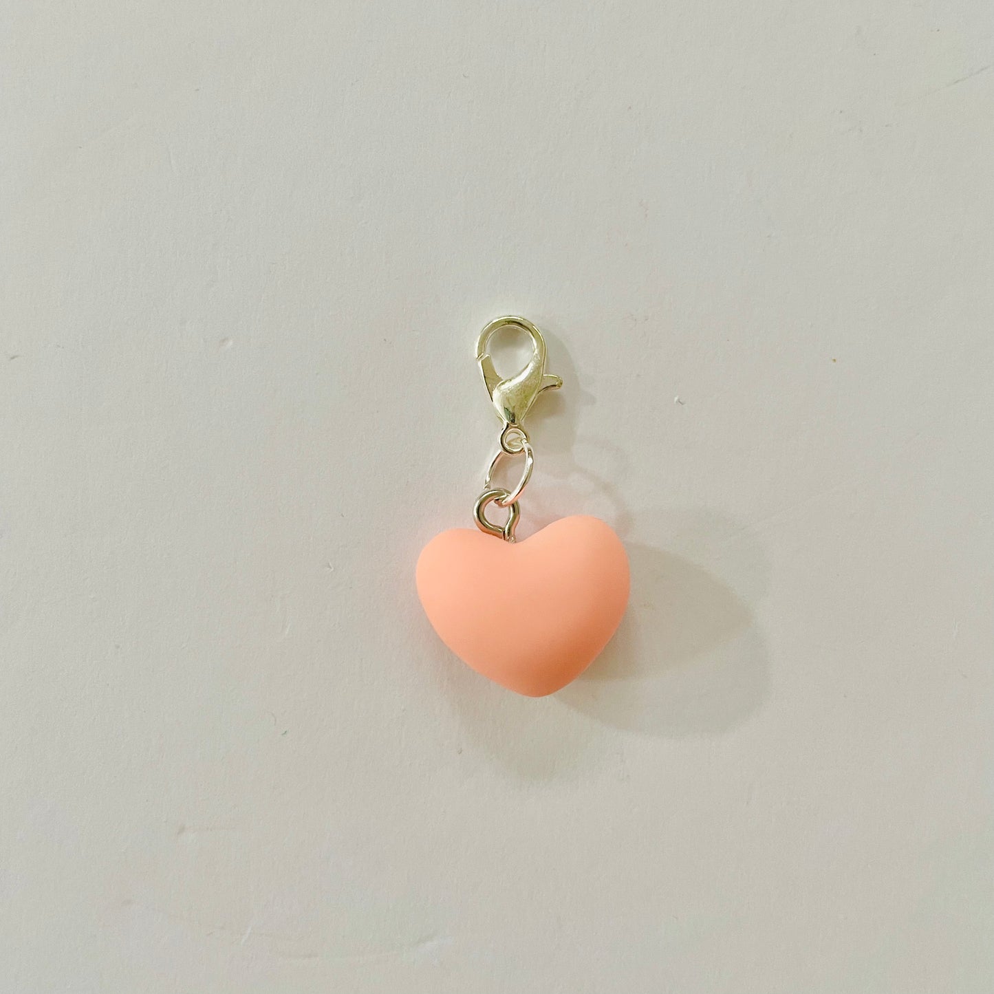 Apricot Heart Zipper Charm
