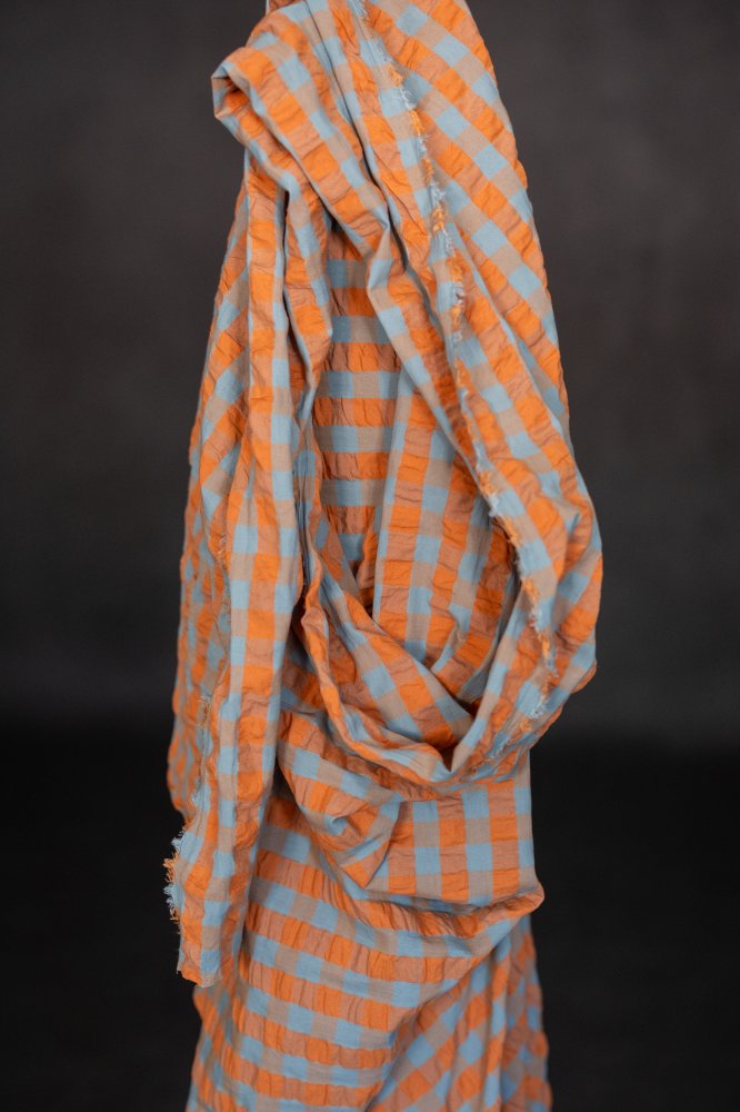 Persimmon Organic Seersucker Gingham from Merchant and Mills