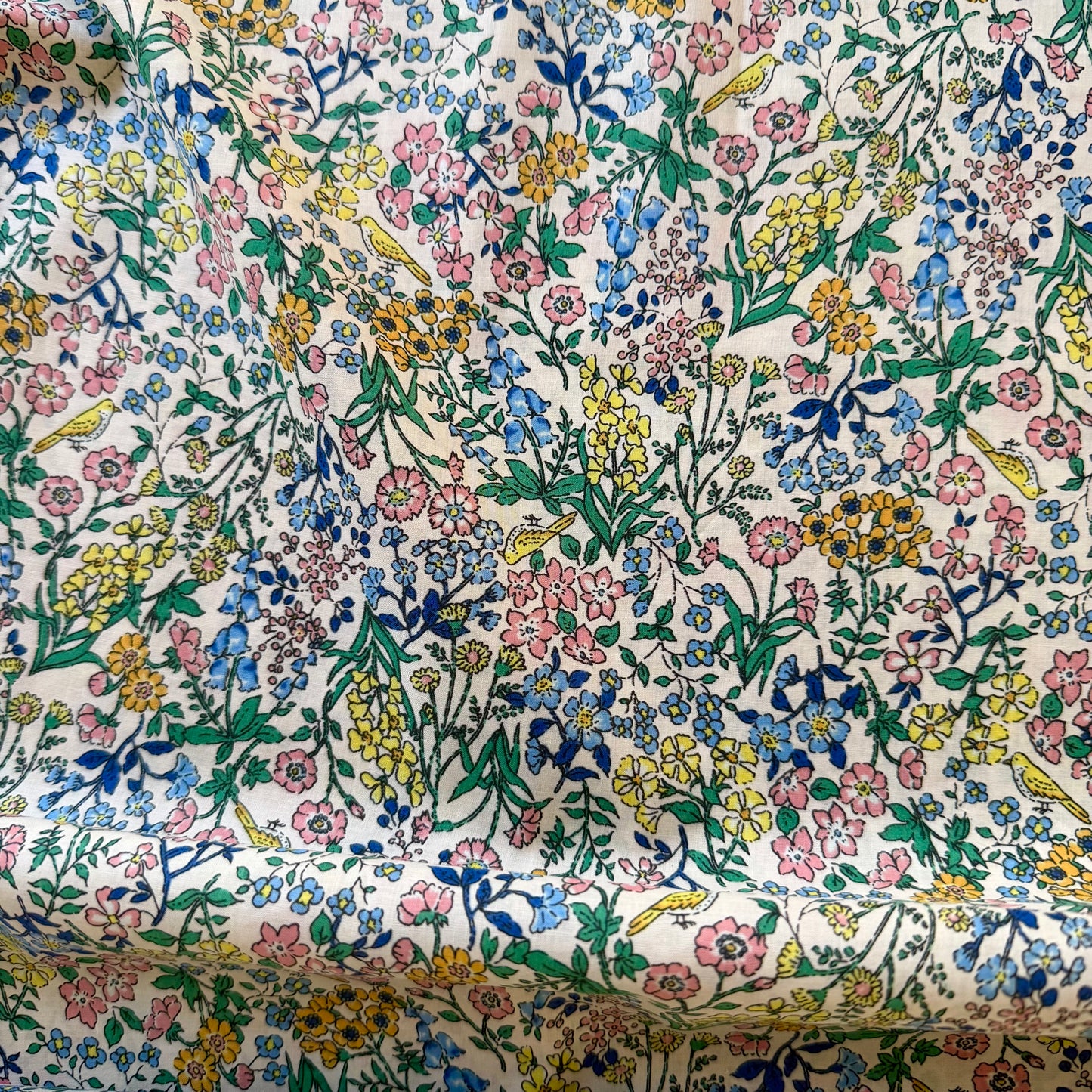 Floral with Yellow Bird - Japanese Lawn