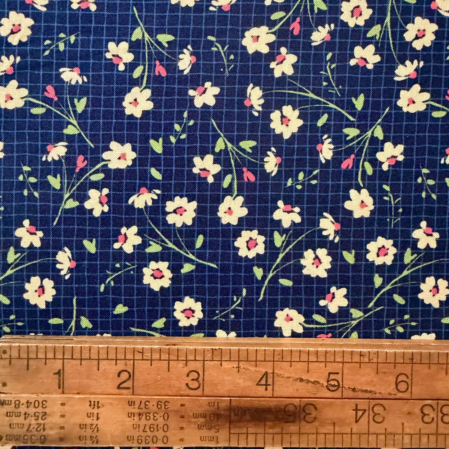 Treasured Threads Dottie Navy - Poppie Cotton